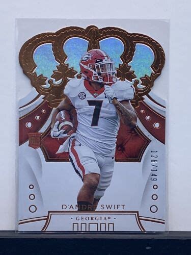 Dandre Swift Panini Chroncles Draft Picks Crown Royal Diecut Rc 149