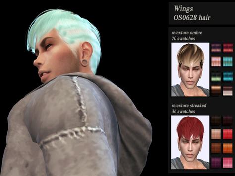 Wings Os0628 Sims4 Sims 4 Hair Male Sims Sims Hair Images And Photos