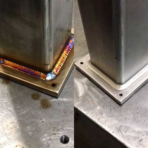316 Stainless Before And After Blending R Welding