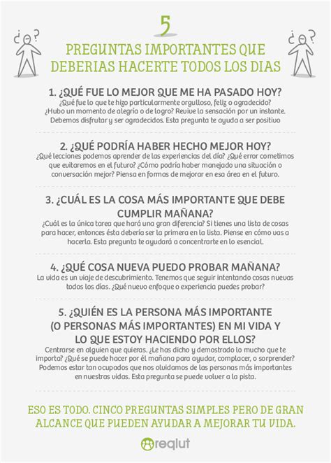 preguntas importantes que deberías hacerte todos los días Preguntas Motivación de vida