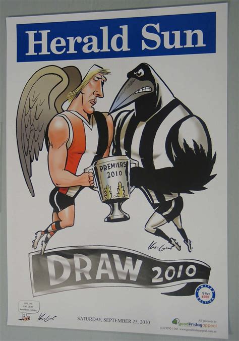 Herald Sun Afl Grand Final Draw Poster For Collingwood Versus St