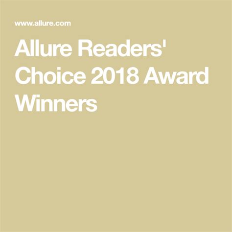 Allure Readers Choice 2020 Award Winners Allure Allure Awards