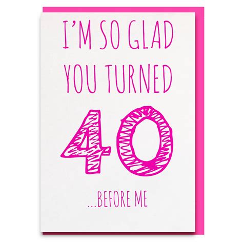 Funny 40th Birthday Card Rude 40th Birthday Card 40th Etsy