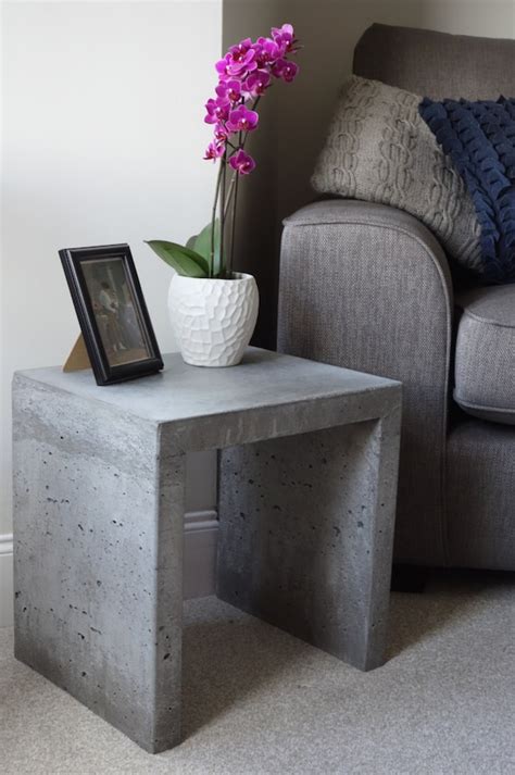 Solid Concrete Side Table Etsy