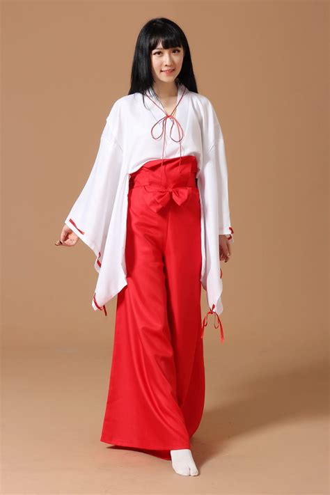 New Inuyasha Kikyo Miko Japanese Kimono Outfit Women Cospaly Costume