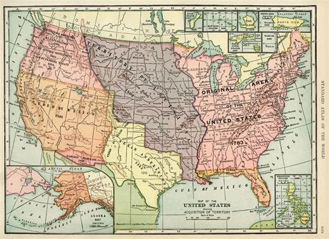 Acquisition Map Of United States Free Graphic The Old Design Shop