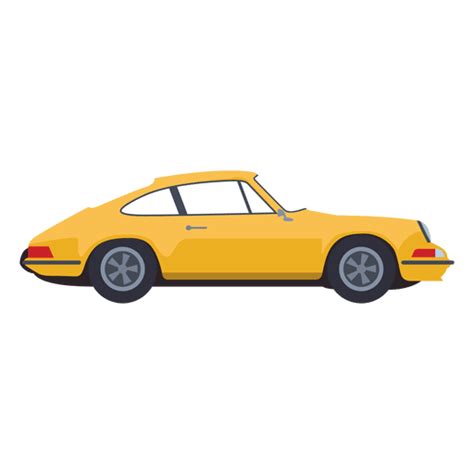 Yellow car illustration - Transparent PNG & SVG vector file