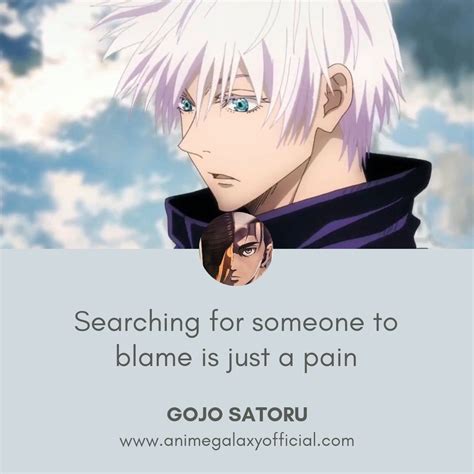 Powerful Quotes By Gojo Satoru Anime Quotes Jujutsu Anime Qoutes