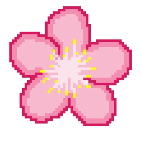 Sakura Blossom Pixel Art Transparent Png Download 585701 Vippng
