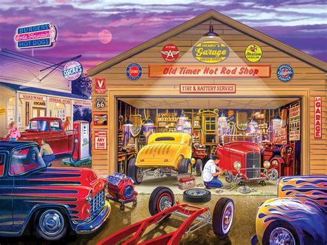 Old Timers Hot Rods 750 Piece Jigsaw Puzzle 705988320002 Ebay