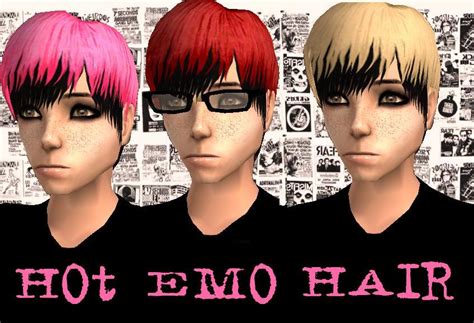 Mod The Sims Multicoloured Scene Emo Hair 9b3