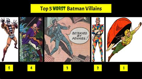 Top 5 Worst Batman Villains By Jjhatter On Deviantart