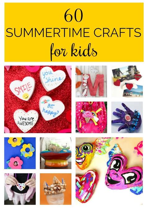 60 Days Of Summertime Crafts For Kids Summertime Crafts Kids Crafts
