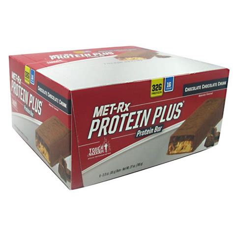 Met Rx Protein Plus Chocolate Chocolate Chunk Box Of 9 3oz Bars