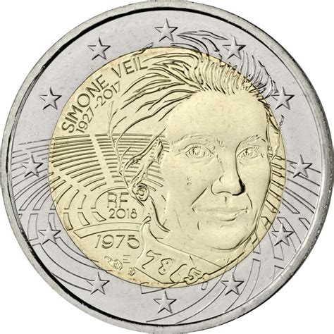 2 Euro Gedenkmünze Frankreich 2018 Bfr Simone Veil 395