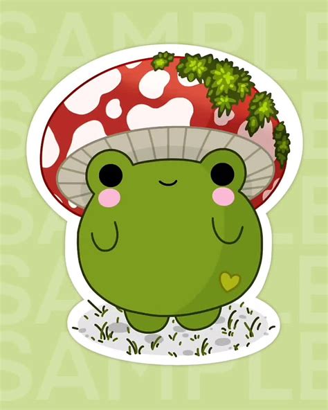 Mushroom Frog Cute Cottagecore Frog Sticker Froggy Hd Phone Wallpaper Pxfuel