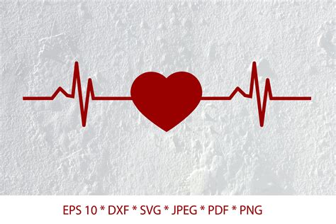 Heartbeat Svg Line Heart Beat Svg 911294 Cut Files Design Bundles