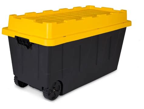 Tough Box 64gtbxltcby 64 Gallon Black Polypropylene Storage Tote With