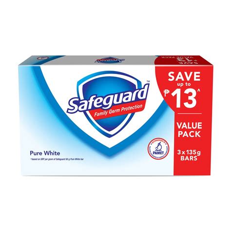 Safeguard Pure White Tripid Bar Soap 130g Watsons Philippines