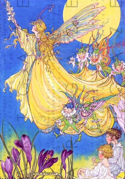 The Queen Of The Garden Fairies Printable Vintage Illustration Vintage