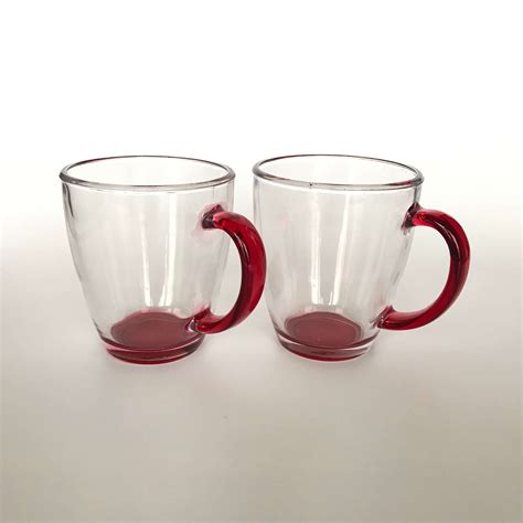 Fancy Glass Mug With Colors 400ml Its Glassware Specialist