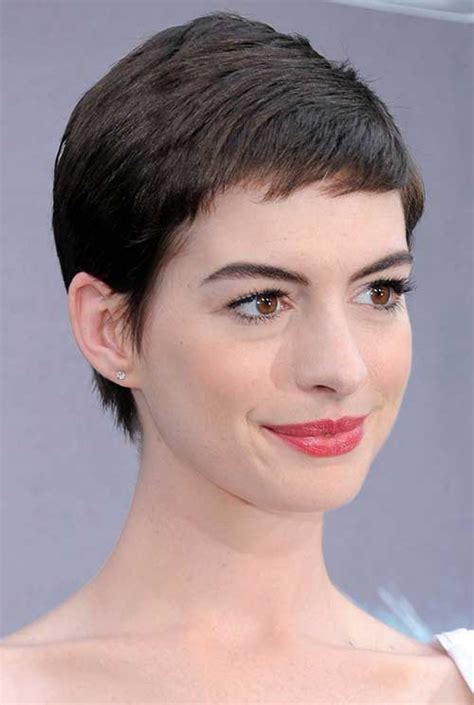 20 Best Anne Hathaway Pixie Cuts Short Hairstyles 2017 2018 Most