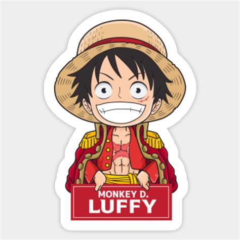 Monkey D Luffy Chibi One Piece Anime Sticker Teepublic