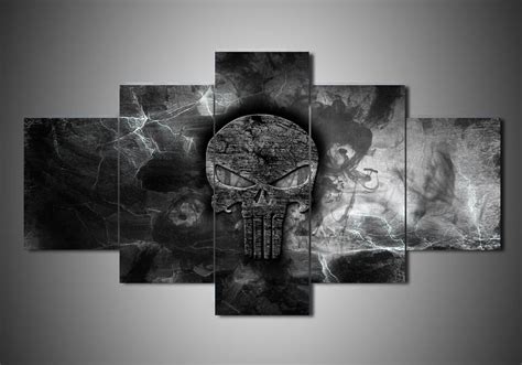 The Punisher 3 Movie 5 Panel Canvas Art Wall Decor Canvas Storm