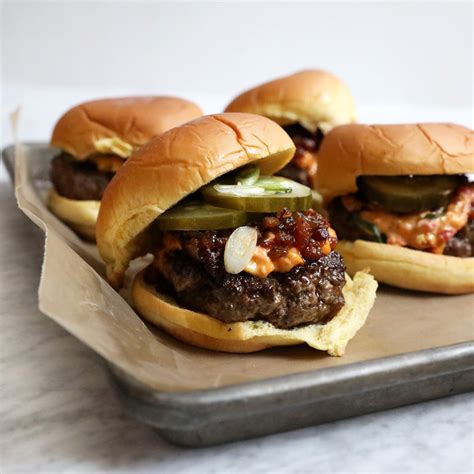 Form into six patties and grill over medium heat until internal temperature. Pimento Cheeseburgers with Bacon Jam Recipe - Edward Lee ...