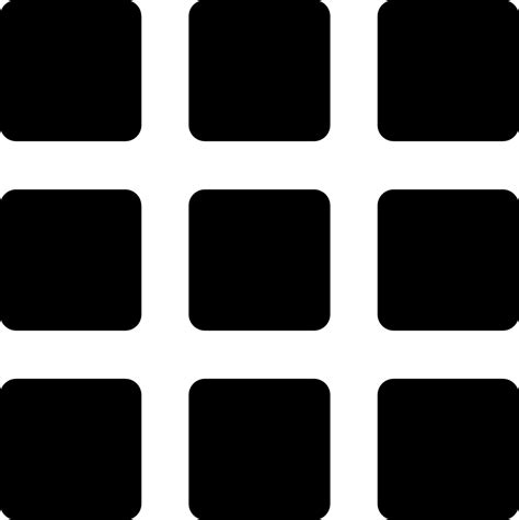 Keyboard Buttons Or Visualization Button Of Nine Squares Svg Png Icon