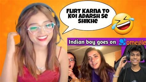 Reaction On Adarshuc Funny Omegle Video🤣 Reaction By Queen Of Hearts Yt Omegle Youtube