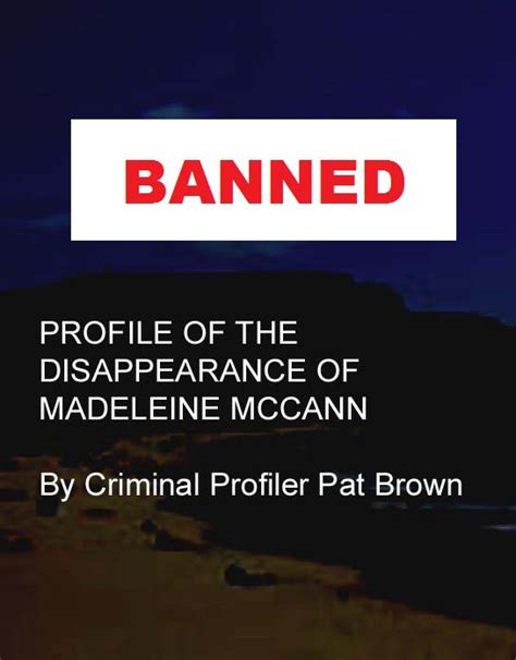 Amazon Banned Criminal Profiler Pat Browns Book On The Madeleine