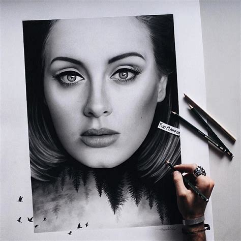 Art Sanity On Instagram “stunning Adele Drawing By The Artist