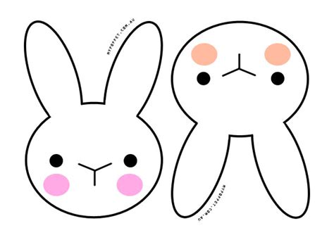 easter bunny face template printable pin  muse printables  printable patterns