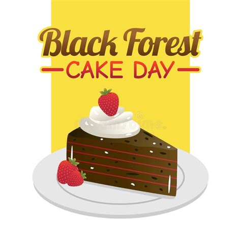 Black Forest Cake Day Vector Illustration Stock Vector Illustration