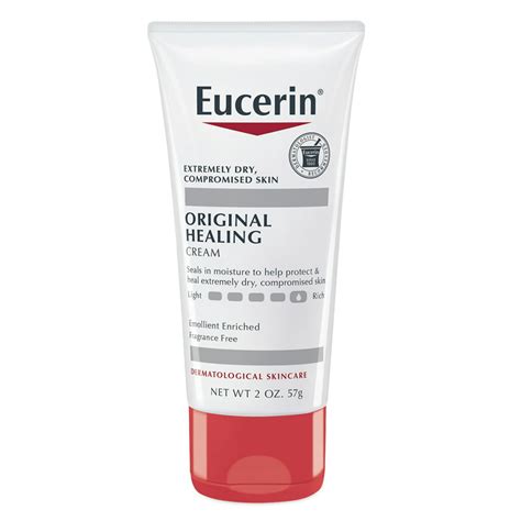 Eucerin Original Healing Rich Cream For Extremely Dry Skin 2 Oz Tube