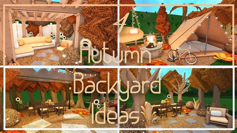 4 Autumn Backyard Ideas Welcome To Bloxburg Youtube