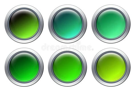 Set Of Green Buttons Stock Vector Illustration Of Interface 94029242