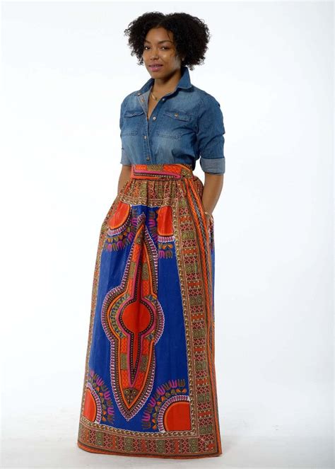 Medabuk Printed Maxi Skirts African Print Maxi Skirt African Skirt