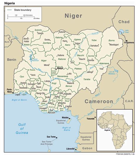 Nigeria Map Major Cities
