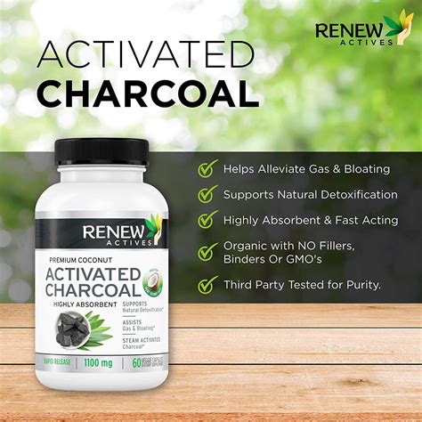 Activated Charcoal 60 Capsules Renew Actives