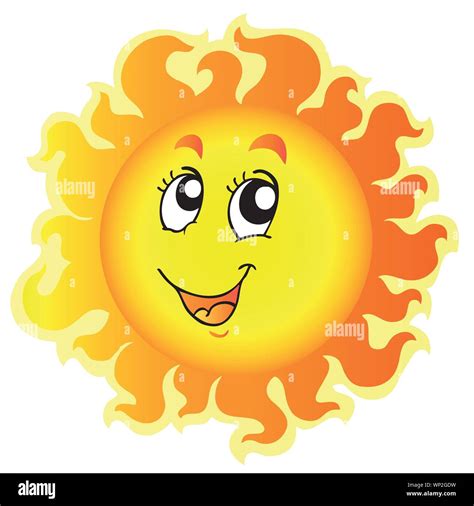 Cute Happy Sun Stock Vector Image And Art Alamy