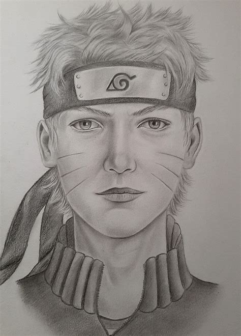 My Realistic Drawing Of Naruto I Really Tried And Hope You Like It