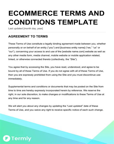 Free Terms And Conditions Templates Downloadable Samples Termly