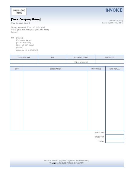 Invoice Template Invoices Ready Made Office Templates
