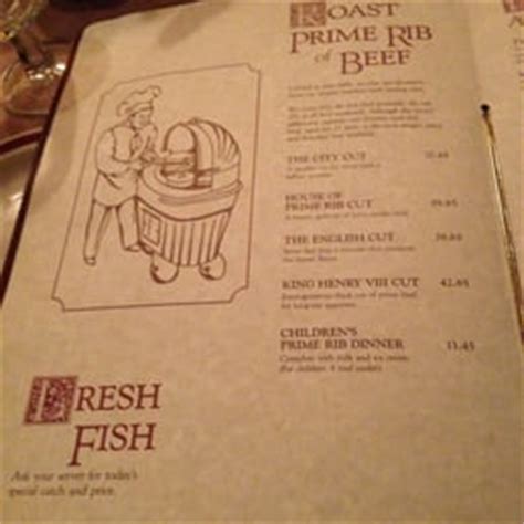 Above are the latest house of prime rib menu prices. Photos for House of Prime Rib | Menu - Yelp