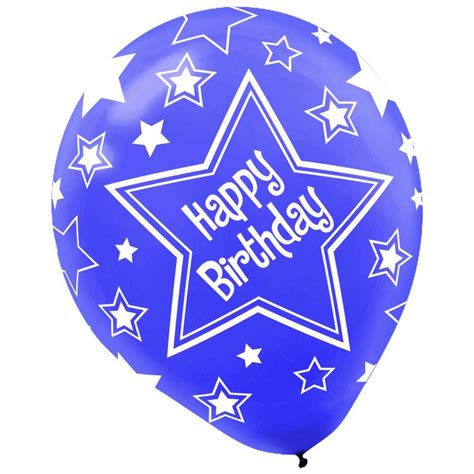 Assorted Birthday Star Latex Balloon Big W