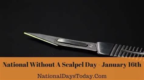 National Without A Scalpel Day 2023 Why This Day