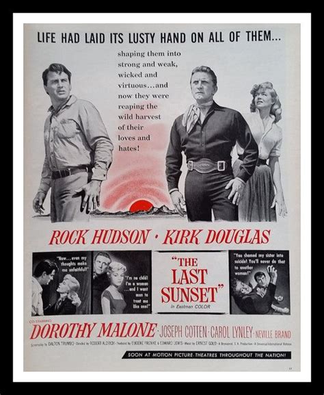 Kirk Douglas The Last Sunset 1961 Movie Poster Rock Etsy Rock