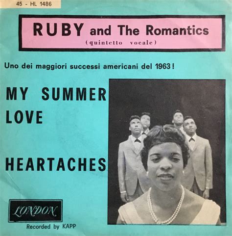 Ruby And The Romantics My Summer Love Heartaches 1963 Vinyl